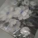 Bathroom Canvas Wall Art, Bathroom Wall Decor,Landscape for Living Room, Bedroom,Office, Gray and White Blue Flower Wall Decoration,14"x14"inches