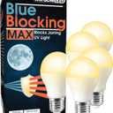 MiracleLED 604672 MAX 4-Pack Blue Blocking Bulb, Amber Glow