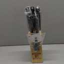 Moss & Stone 7-Piece Kitchen Knife Set with Block  Stainless Steel Serrated Kitchen Knives, High Carbon Blades, Small Cutlery Set for Home Cooking, Compact Countertop Small Knife Set Wood Block