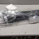 Upgrade Retractable Baby Gates Extra Wide (200" W x 42" H), 200 inch Reinforced Retractable Dog Gate to Prevent Crawling Through, Retractable Gate Outdoor/Indoor, Real One-Handed Operation, Black