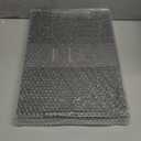 Bamboo Serving Tray with Metal Handles,17x12in Ottoman Decorative Trays Platter for Coffee Table,Living Room,Bar,Party,Large(Black)