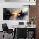 Black and White Wall Art Abstract Wall Art Decor for Living Room 20"x40"