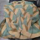 Oversize Jacquard Sweater, Small