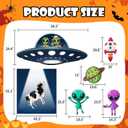 Trunk or Treat Car Decorations Kit,Halloween UFO Decorations for SUV Halloween Decor for Garage Door Entryway Archway
