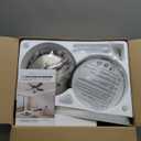 Ceiling Fans with Lights, 42 Inch Low Profile Ceiling Fan with Light and Remote/App Control, Flush Mount, Reversible, 3CCT, Dimmable, Noiseless, Nickel Ceiling Fan for Indoor/Outdoor Use Nickle