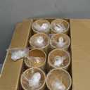 SIUQ 400 Pack 8 oz Kraft Paper Cups, Unbleached Disposable Paper Coffee Cups, Thickened Hot/Cold Beverage Drinking Cup for Party, Home, Cafes, Bistros, Businesses (Brown)