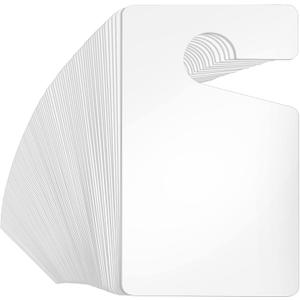 Vicenpal 100 Pack Blank Parking Permit Hang Tag Parking Placards Hang Tag 3 x 5 Inch for Car Rear View Mirror(White)