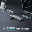 PHIXERO 10 in 1 USB Docking Station Dual Monitor 4K@60HZ for Mac M1/M2, Displaylink Dock with 2 HDMI & 2 DP, 100W PD, 3 USB 3.2Gen2 [10 Gbps], Ethernet, Audio, Compatible with Thunderbolt, Windows,et (Silver)