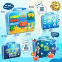 Busy Board Montessori Toys for Toddlers 1-3 Busy Book Sensory Toys for Girls Boys,Airplane Travel Activity Book Toy for 1 2 3 Year Old Birthday Gift,Fine Educational Preschool Learning Toy