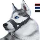 Dog Muzzle for Small, Medium, Large Dogs Prevent from Biting, Barking and Chewing, Adjustable Loop(S/Black)