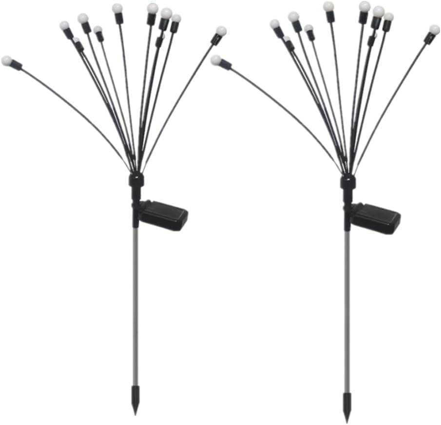 Solar Garden Lights Outdoor Waterproof Solar Firefly Lights Swaying Lights Garden Decorative Lights for Outside Garden Decor Yard Patio Decorations Pathway Lawn Decorations (Cold White 20 LEDs)