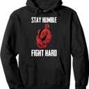 Stay Humble Fight Hard Boxing Gloves - Boxer Pullover Hoodie medium