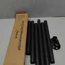 No Drilling Closet Rod, 27.5-82 Inches Hanging Closet Rod for Clothes, Closet Bar & Pole Heavy-duty, Closet Rods for Hanging Clothes For Closet Wardrobes Bathroom Laundry RV Curtains, Black