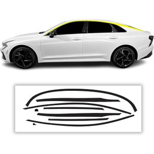 BOGAR TECH DESIGNS for Kia K5 2021-2026 Side Window Chrome Delete – Precut Vinyl Trim Overlay, Gloss Black Blackout Appearance