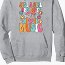 Just A Girl Who Loves Music Cute Music Lover Women Girls Sweatshirt S