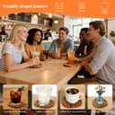 Coasters Set of 4,Pumpkin-Shaped Drink Coasters, Acacia Wood Coaster Set,Suitable for Coffee bar Accessories,Table Decor,Bars, and Offices