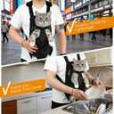 Pawaboo Pet Carrier Backpack, Adjustable Pet Front Cat Dog Carrier Backpack Travel Bag, Legs Out, Easy-Fit for Traveling Hiking Camping for Small Medium Dogs Cats Puppies 5-8lbs, Medium, Black