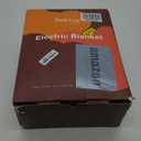 Bearhug Electric Blanket King Size 100" x 90", Dual Controller Heated Blanket, White Flower Patterns Faux Fur & Warm Sherpa, 10-Heat Levels & 1-12H Auto Off,ETL, Machine Washable