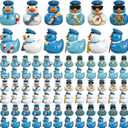 72 Pcs Mini Sailor Cruise Ducks Bulk for Hiding Tiny Resin Blue Cruise Ducks Miniature Sailor Duck Figurines for Ship Nautical Birthday Carnival Party Favors Gift Decoration