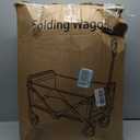EVLIQUIL Collapsible Foldable Wagon,Wagons Carts Foldable with Wheels,Utility Grocery Folding Beach Wagon for Sand Garden Sports Shopping Outdoor.