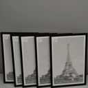 upsimples 12x18 Picture Frame Set of 5, Display Pictures 11x17 with Mat or 12 x 18 Without, Wall Gallery Poster Frames, Black