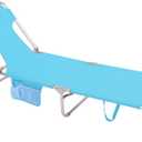 Beach Lounge Chair, Aluminum Tanning Chair with Face Hole, Foldable Lounge Chair Outdoor, Sun Tanning Chair with Backpack Straps for Outdoor/Picnic/Lawn