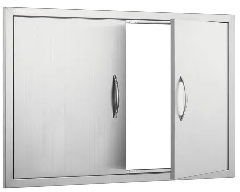 VEVOR Outdoor BBQ Access Door, 787 x 609 x 46 mm, Stainless Steel Flush Mount, Vertical Door with Handle for Grilling Station