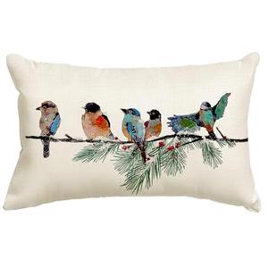 RABUSOFA Christmas Pillow Covers 12x20 Inch Birds Christmas Decorations Christmas Winter Lumbar Throw Pillow Cases Xmas Outdoor Birds Decor Decorative Pillows for Couch Holiday Teal