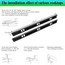 Silicone Stove Top Rack 30" Silicone Magnetic Shelves for Stove Oven Racks Back Zero Mounts 3 Functions Partition Kitchen Spice Rack Organizer (Black) (Black-23.4) (Black-23.4)