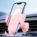 Miracase Phone Holders for Your Car with Metal Hook Clip, Cell Phone Mounts Air Vent Cell Phone Stand Car Mount, Universal Automobile Cradle Fit for iPhone Android and All Smartphones (Pink) (1 Pack)
