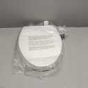 Toilet seat Elongated with Slow Close Hinges, Four Bumpers Never Loosen and Easily Remove, Two Sets of Parts, Plastic, White