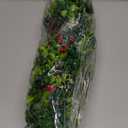 2 PCS 24" Christmas Starfish Teardrop Swag Rustic Farmhouse Wreath with Green Leaves Red Berries Hanging Swag for Xmas Winter Front Door Indoor Outdoor Pillar Porch Wall Cabinet Window Home Decor