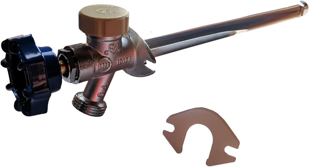 XFITTING Anti-Siphon Frost Free Sillcock 10 inch, 1/2 inch Male NPT x 3/4 inch GHT Valves, 1 Piece