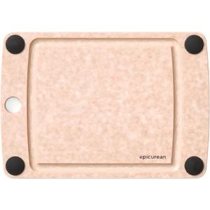 Epicurean All-In-One Cutting Board with Non-Slip Feet and Juice Groove, 10"  7", Natural/Black