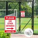 Please Use Other Entrance Sign Aluminum 12x8 Inch Right Arrow Metal Waterproof for Enter Outdoor Business Office 2 Pack