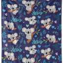 Koala Blanket Soft Flannel Lightweight Throw Blanket Koala Bear Present for Kids Girls Boys All Season Animals Blankets for Sofa Couch Bed Decorative