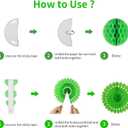 2 x 79Pcs Birthday Decorations Happy Birthday Banner Green Gold Balloons Paper Fans Honeycomb Balls Garland Cupcake Toppers for Women Men Neutral Wild One Party Decorations