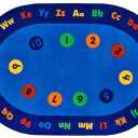 Carpets for Kids KID$Value Plus 72.98 Circletime Early Learning Classroom Rug 6ft x 9ft Oval Blue
