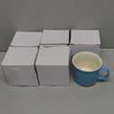 MECOWON 14 OZ Porcelain Coffee Mugs, Set of 6 Mugs for Coffee, Tea, Milk, Cocoa, Sky Blue