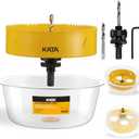 KATA Hole Saw for Recessed Lights: 6 Inch Hole Saw for Recessed Lighting with Dust Bowl - 6 in Hole Drill Cutter with Silicone Dust Catcher Tool for Drywall on Ceiling - Installing LED Can Light Home
