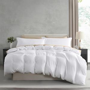 Nestl White Duvet Cover Queen Size - Soft Prewashed Queen Duvet Cover Set, 3 Piece, with Zipper Closure, 1 Duvet Cover 90x90 inches and 2 Pillow Shams