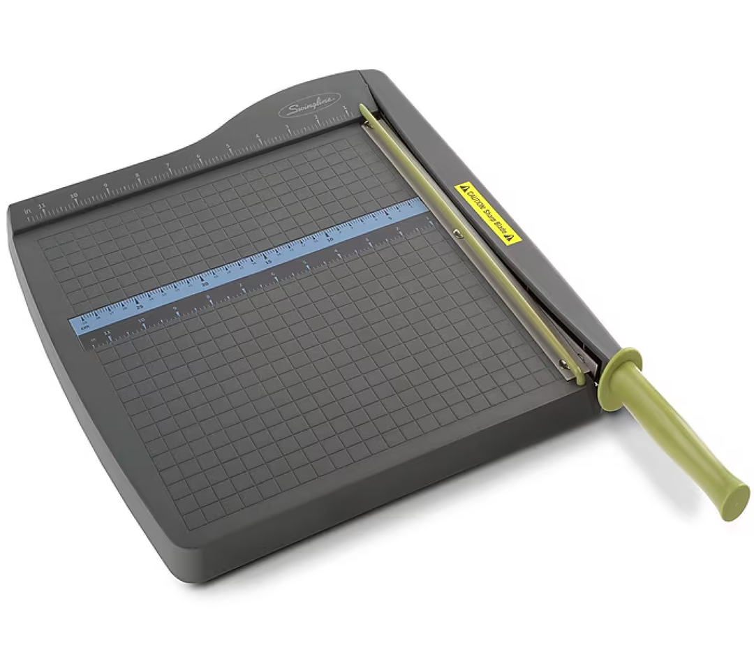 Swingline ClassicCut 12" Guillotine Paper Cutter, Gray/Lime