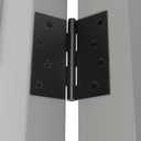 Goldenwarm Door Hinges Interior & Exterior Door Hinge 4 Inch 6Pack Matte Black with Square Corners
