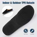 Mens Scuff Slippers, Cozy Supportive Foam Slip-On House Shoes for Indoor & Outdoor (11-12, Orange)