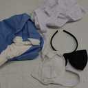 Irtysh Girl Blue Dress White Apron Halloween Cosplay Costume With Bow Hair Band Stockings Set (5-6 Years)