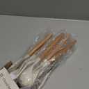 CAROTE Silicone Cooking Utensils Set, Kitchen Utensils Set 10 Pcs for cooking, BPA Free Spatula Set with Heat Resistant Wood Handles for Nonstick Cookware (Cream White)