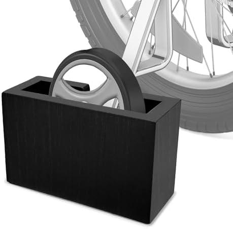 Bike Training Wheel Trainer,Indoor Kid Bike Riding Training Wheels Stabilizers,Pedal Cycle Block Holder with 2 Anti-Slip Pads,Home Trainer for Kids Bicycle with Training Wheels,Safe & Stable - Wooden