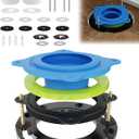 Toilet Flange Repair Kit with Elastic Wax Ring- Premium Toilet Seal and Gasket Replacement, Fits 3"/4" Drain Pipes, Professional Toilet Repair Solution, No Wax Mess Installation