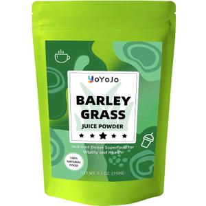 Barley Grass Juice Powder | Rich in Vitamins, Minerals, Fibers & Antioxidants | Raw, Clean & Alkalizing Superfood for Energy, Immune Health, and Digestion - 5.3 OZ