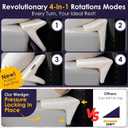 XetraDesign Bed Wedge Pillow for Headboard Gap Up to 7", Triangle Gap Filler for Bed, Mattress Wedge Gap Filler, Headboard Space Filler, Corner Pillow, White King 76"